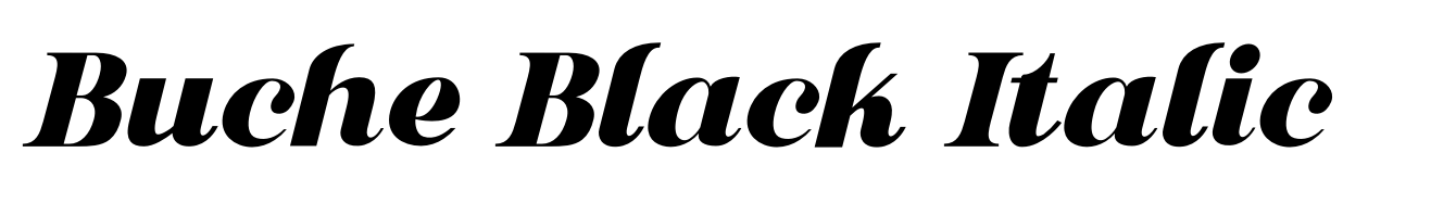 Buche Black Italic